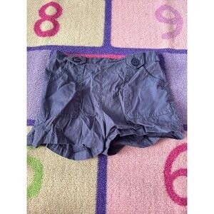Baby Girl Blue Button Shorts